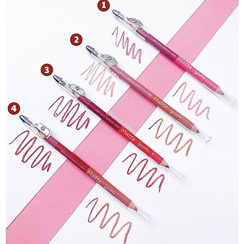 Lápis Labial Duo Luisance Matte/Fosco Lápis de Boca com Duas Pontas para Contorno dos Lábios com Apontador L852