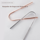Limpador Raspador De Língua Em Aço Inox Para Higiene Bucal Promoção