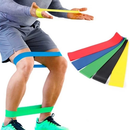 kit 5 Faixas Elástica de Resistência para yoga Pilates Treino Academia
