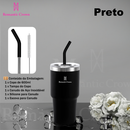 ROMANTIC CROWN Copo Térmico Inox Portátil 1200ml/600ml/1.2L Garrafa Térmica Inoxidável com Tampa e Canudo