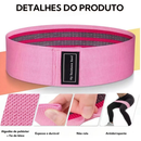 Kit 3 Faixas Elásticas de Tecido Treino Yoga Resistentes Confortáveis e Antideslizantes