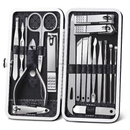 Kit Cortador De Unha Manicure Portatil Estojo Pinca Tesoura C/Organizador de couro de luxo