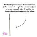 Kit Espátula Desencravador Podologia Slim - 3 Peças N206, N214 e Formão N254 Manicure Pedicure Cutelaria