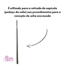 Kit Espátula Desencravador Podologia Slim - 3 Peças N206, N214 e Formão N254 Manicure Pedicure Cutelaria