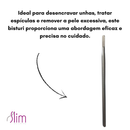 Kit Espátula Desencravador Podologia Slim - 3 Peças N206, N214 e Formão N254 Manicure Pedicure Cutelaria