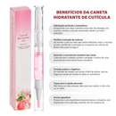 Kit Gel Removedor Cutícula Cora Caneta Hidratante Espátula e Palito Dupla Ponta Bella Inox