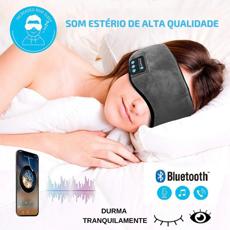 Máscara para os olhos, máscara de sono, fones de ouvido Bluetooth confortáveis