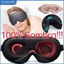 Máscara 3D de Espuma para Dormir, Tapa-Olho Blackout Total, Confortável e Zero Pressão