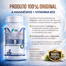 6 Magnésios + B12 500mg 120 Cápsulas | Alta Absorção | Energia, Sono e Sistema Nervoso | Original