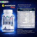 6 Magnésios + B12 500mg 120 Cápsulas | Alta Absorção | Energia, Sono e Sistema Nervoso | Original
