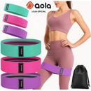 Kit 3 Faixas Elásticas de Tecido Treino Yoga Resistentes Confortáveis e Antideslizantes