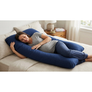 Travesseiro De Corpo Para Gestante gravida 200 fios Micropercal 120x60cm Ergonomico Cama Macio