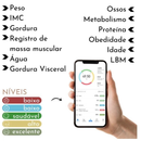 Balança Corporal Bioimpedância Digital Aplicativo Bluetooth Android Ios Suporta Até 180kg