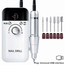 Lixadeira Elétrica Para Unhas 45000RPM Profissional Portátil Recarregável Nail Drill Kit Completo Gel Acrílico + Brocas