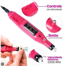 Lixadeira de Unhas Elétrica com Broca e Motor Bivolt para Manicure e Pedicure USB