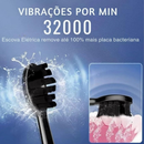 Kit 2 Escova de Dente Elétrica | IPX7 À Prova dÁgua + 6 Modos | Recarregável Portátil para Casa,rosa