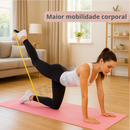 Kit Elástico de Treino Mini Band + Elástico Tensão Extensor Exercício Treino Funcional Fisioterapia em Casa