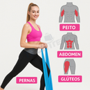Kit Elástico de Treino Mini Band + Elástico Tensão Extensor Exercício Treino Funcional Fisioterapia em Casa