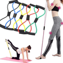 Kit Elástico de Treino Mini Band + Elástico Tensão Extensor Exercício Treino Funcional Fisioterapia em Casa