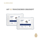 Kit 2 Travesseiros Camesa Ergosoft Hotel Ultra Macio 50x70