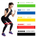 Kit Elástico de Treino Mini Band + Elástico Tensão Extensor Exercício Treino Funcional Fisioterapia em Casa