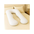 Travesseiro De Corpo Para Gestante gravida 200 fios Micropercal 120x60cm Ergonomico Cama Macio