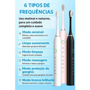 Kit 2 Escova de Dente Elétrica | IPX7 À Prova dÁgua + 6 Modos | Recarregável Portátil para Casa,rosa
