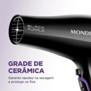 Secador de Cabelos Black Purple SCN-01 com Tourmaline on 2000W Mondial