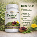 Desinche Já | Chá Verde + Hibisco + Cavalinha | Reduz Inchaço | 60 Cápsulas