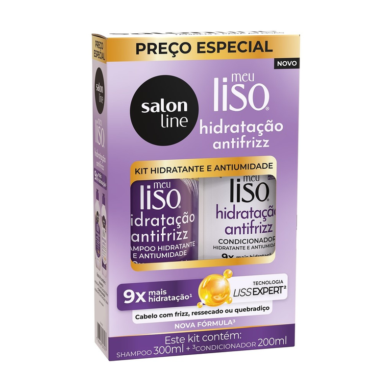 Kit Shampoo 300ml + Condicionador 200ml Meu Liso Antifrizz