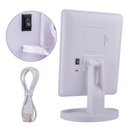 Espelho Mesa Iluminado com LED 22 Pontos Ajustável Toque USB Pilhas Oásis OIH-5203