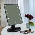 Espelho Mesa Iluminado com LED 22 Pontos Ajustável Toque USB Pilhas Oásis OIH-5203