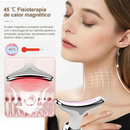 Massageador de Fototerapia LED para Pescoço e Rosto – Antirrugas, Firmador e Recuperação da Pele Radiante