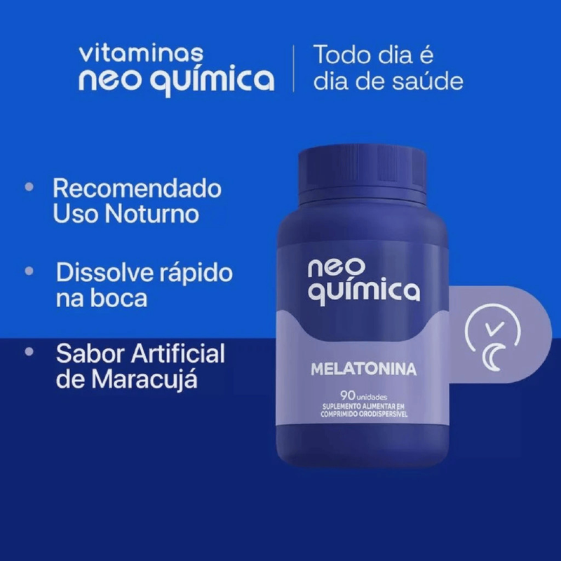 Melatonina Neo Química Com 90 Cápsulas
