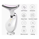 Massageador de Fototerapia LED para Pescoço e Rosto – Antirrugas, Firmador e Recuperação da Pele Radiante